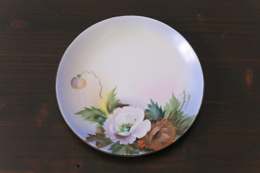 オールドノリタケ(Noritake、則武)　上品な雰囲気漂う飾皿(絵皿、平皿、洋食器)