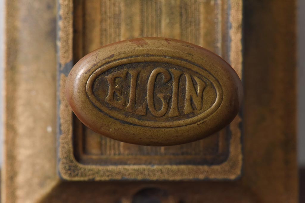 アメリカビンテージ　「ELGIN」ロゴ入り　ジャンクな雰囲気が格好いいドアノブ
