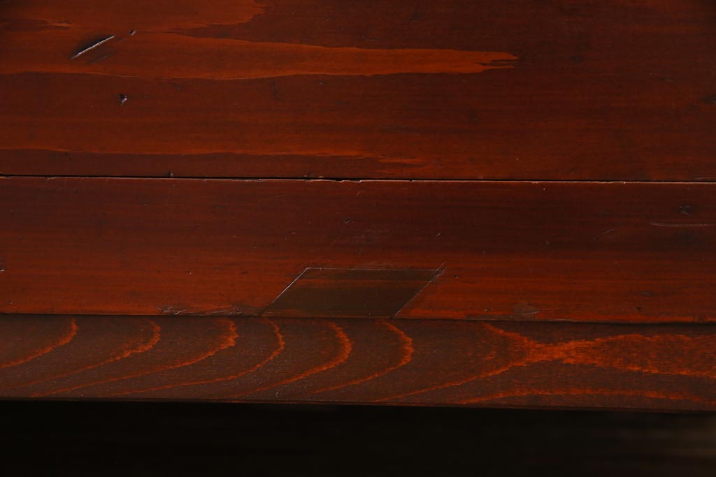 アンティーク家具　昭和初期　ヒノキ材　脚付リメイク　情緒あふれる箪笥リビングボード(チェスト、衣装箪笥)