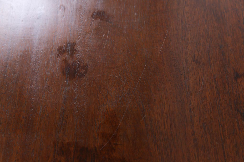 アンティーク家具　昭和中期　楠木材一枚板　シンプルなデザインが取り入れやすい鉄脚テーブル(サイドテーブル、ローテーブル、ベンチ)