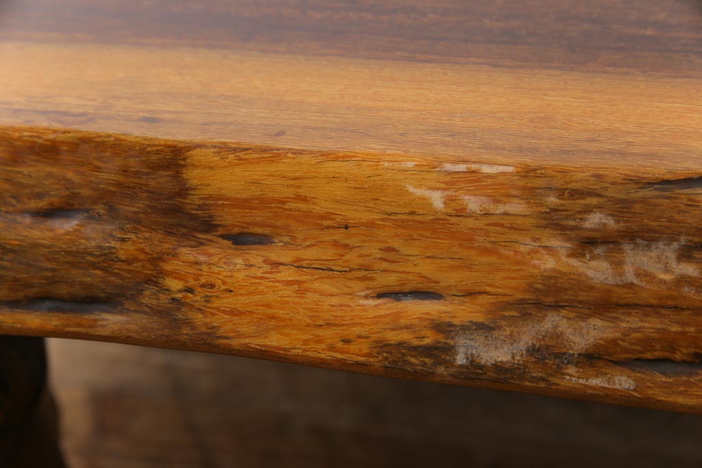 民芸家具　ビンテージ　鉄刀木(タガヤサン)　艶やかな質感と濃淡の杢目が美しいセンターテーブル(定価50万円)(座卓)