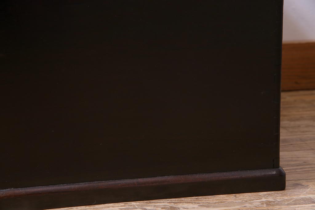アンティーク雑貨　和製アンティーク　紫檀　美しい木味が楽しめる角火鉢(手あぶり、箱火鉢)