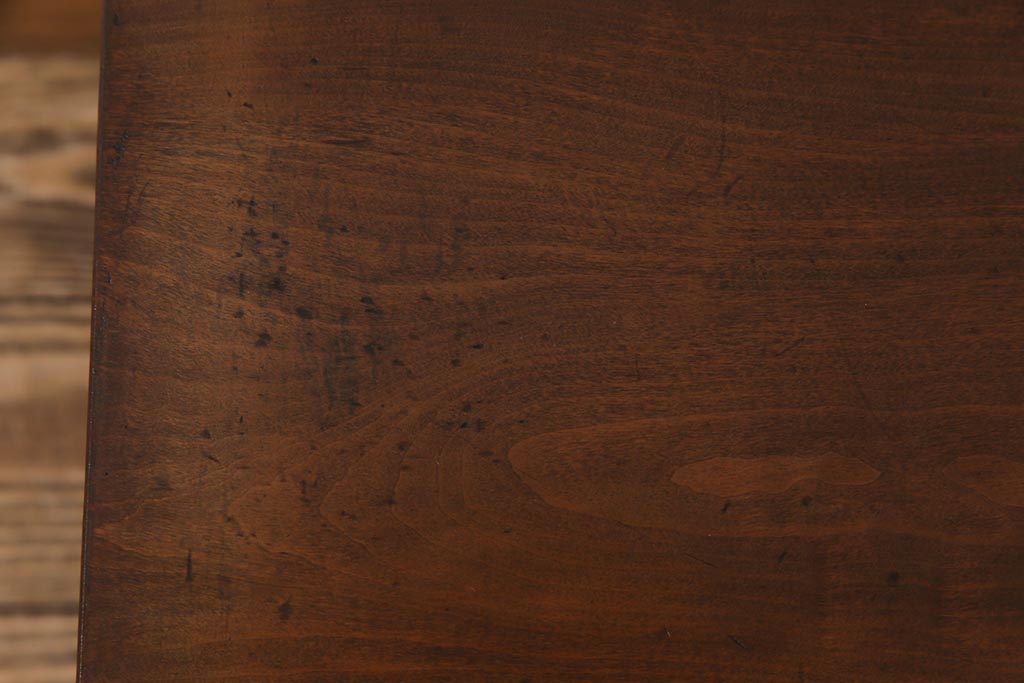 古材リメイク　朴の木(ホオノキ)　一枚板を使ったシンプルな鉄脚サイドテーブル(センターテーブル)