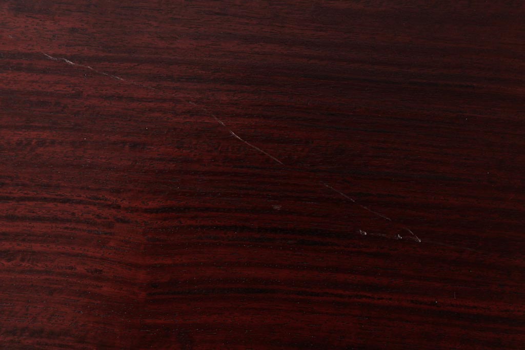 リメイク品　鉄脚　赤みを帯びた木色が上品な印象与えるサイドテーブル(センターテーブル、ベンチ、飾り台)(1)