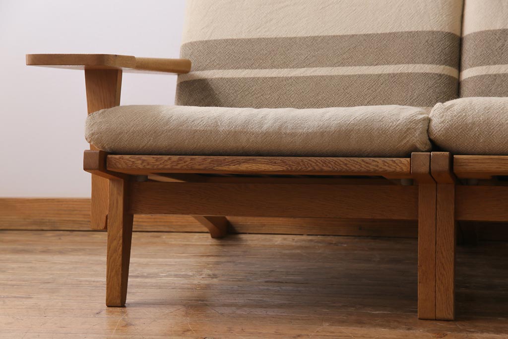 ビンテージ家具　北欧ヴィンテージ　Hans J Wegner(ハンス・J・ウェグナー)　GETAMA(ゲタマ) GE375  ハイバックイージーチェア(二人掛けソファ、ソファ)