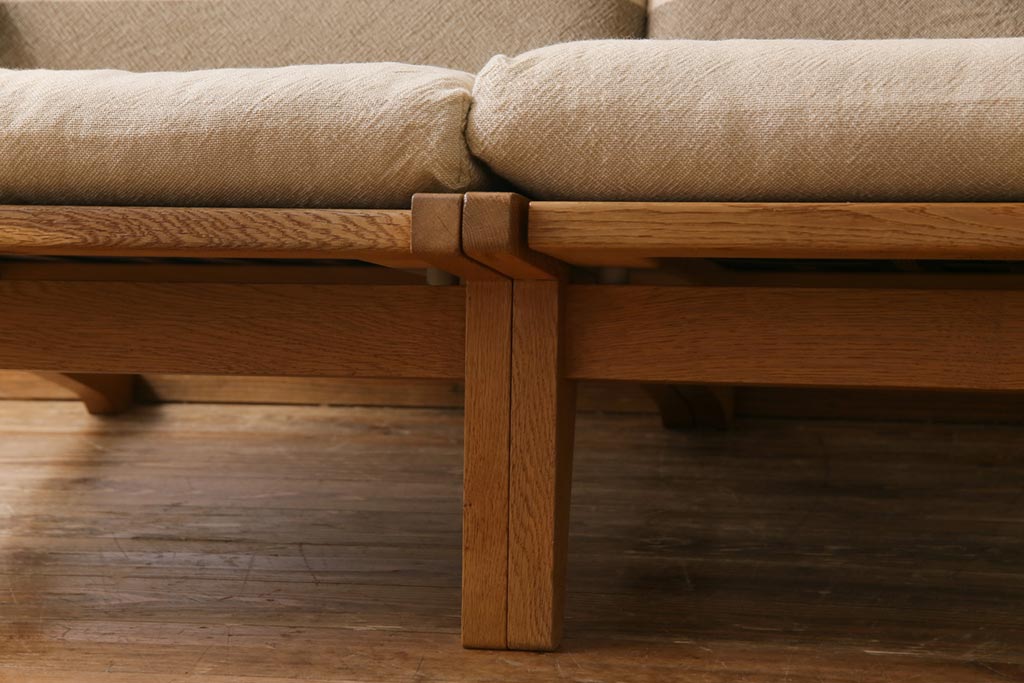 ビンテージ家具　北欧ヴィンテージ　Hans J Wegner(ハンス・J・ウェグナー)　GETAMA(ゲタマ) GE375  ハイバックイージーチェア(二人掛けソファ、ソファ)