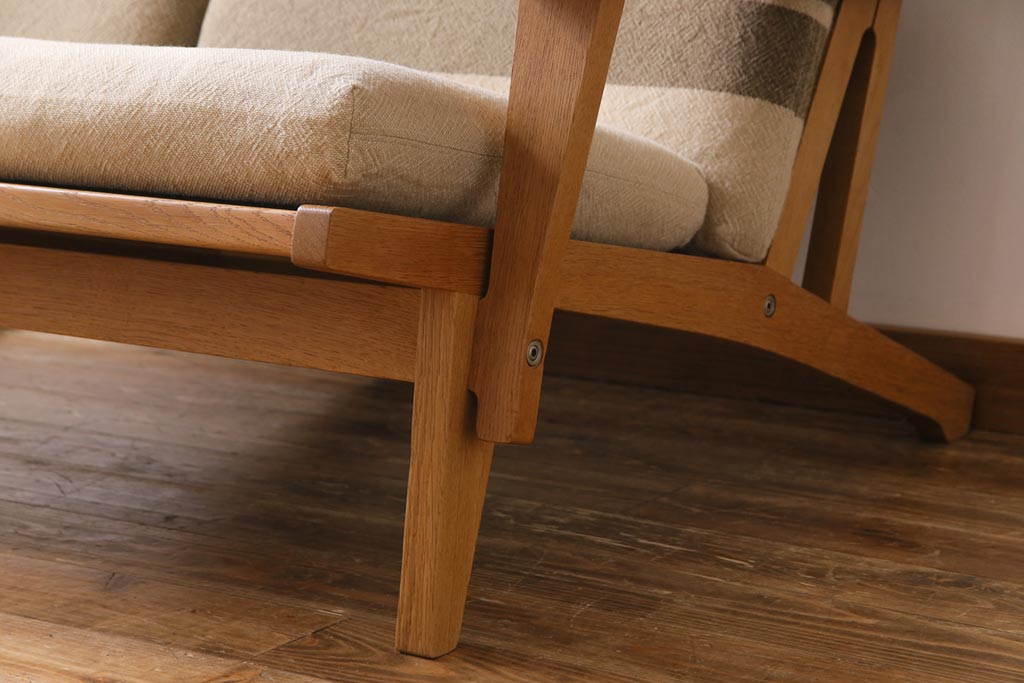 ビンテージ家具　北欧ヴィンテージ　Hans J Wegner(ハンス・J・ウェグナー)　GETAMA(ゲタマ) GE375  ハイバックイージーチェア(二人掛けソファ、ソファ)