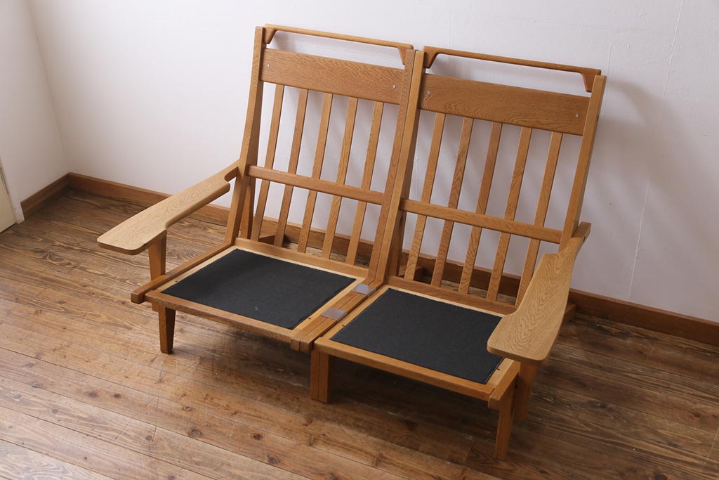 ビンテージ家具　北欧ヴィンテージ　Hans J Wegner(ハンス・J・ウェグナー)　GETAMA(ゲタマ) GE375  ハイバックイージーチェア(二人掛けソファ、ソファ)