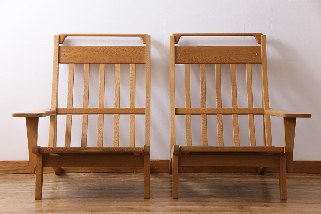 ビンテージ家具　北欧ヴィンテージ　Hans J Wegner(ハンス・J・ウェグナー)　GETAMA(ゲタマ) GE375  ハイバックイージーチェア(二人掛けソファ、ソファ)