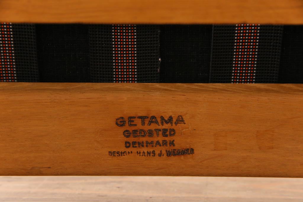 ビンテージ家具　北欧ヴィンテージ　Hans J Wegner(ハンス・J・ウェグナー)　GETAMA(ゲタマ) GE375  ハイバックイージーチェア(二人掛けソファ、ソファ)