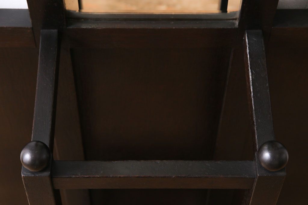 アンティーク雑貨　大正ロマン　ナラ材　シンプルなデザインの和製ホールスタンド(傘立て、コート掛け、帽子掛け)