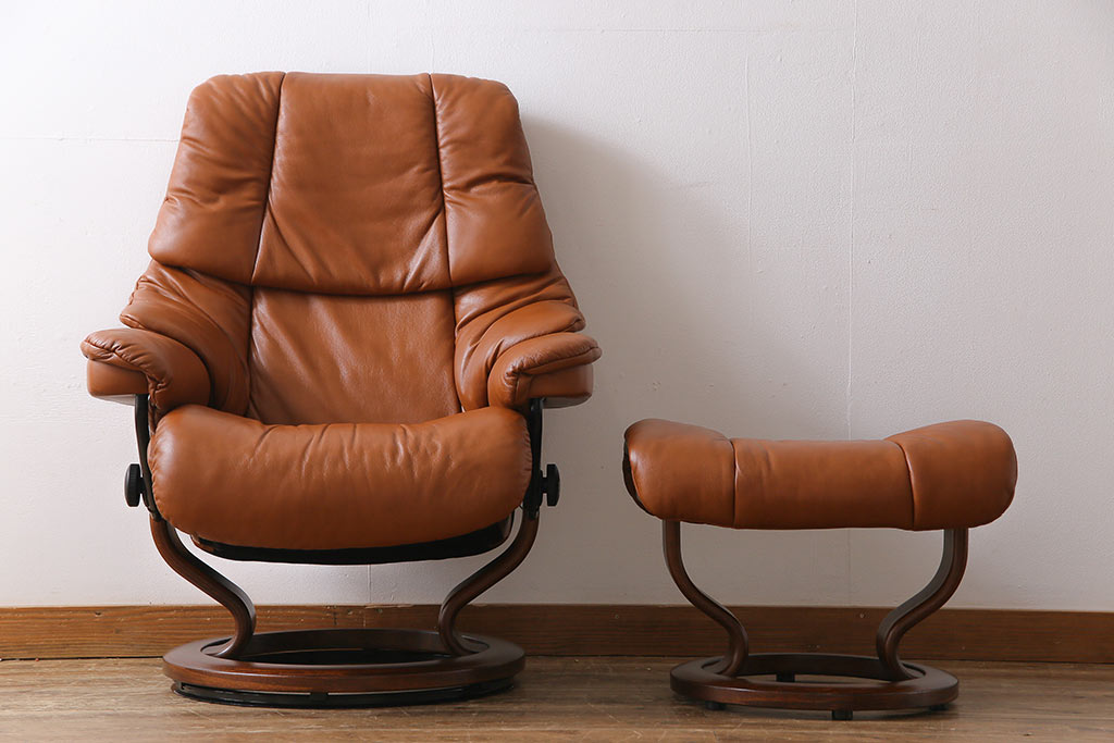 中古 EKORNES(エコーネス) 本革 オットマン付き ストレスレス レノ