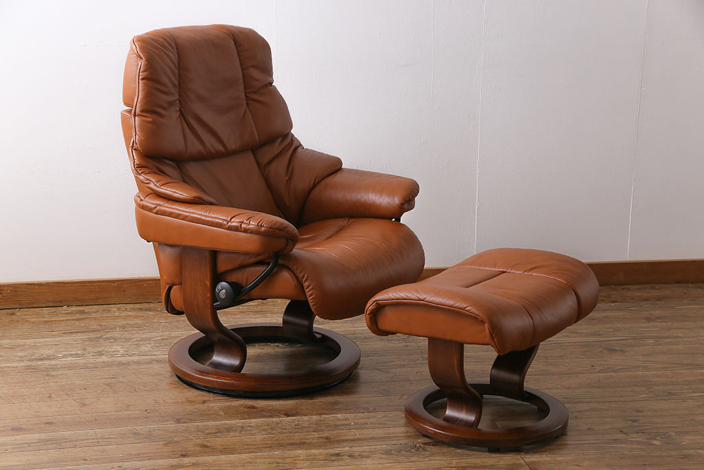 中古 EKORNES(エコーネス) 本革 オットマン付き ストレスレス レノ