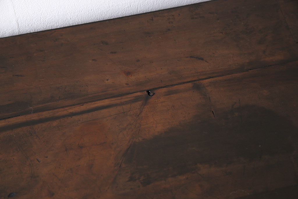 アンティーク家具　昭和中期　ヒノキ材　落ち着いた色味のシンプルなオープンラック(収納棚、飾り棚)