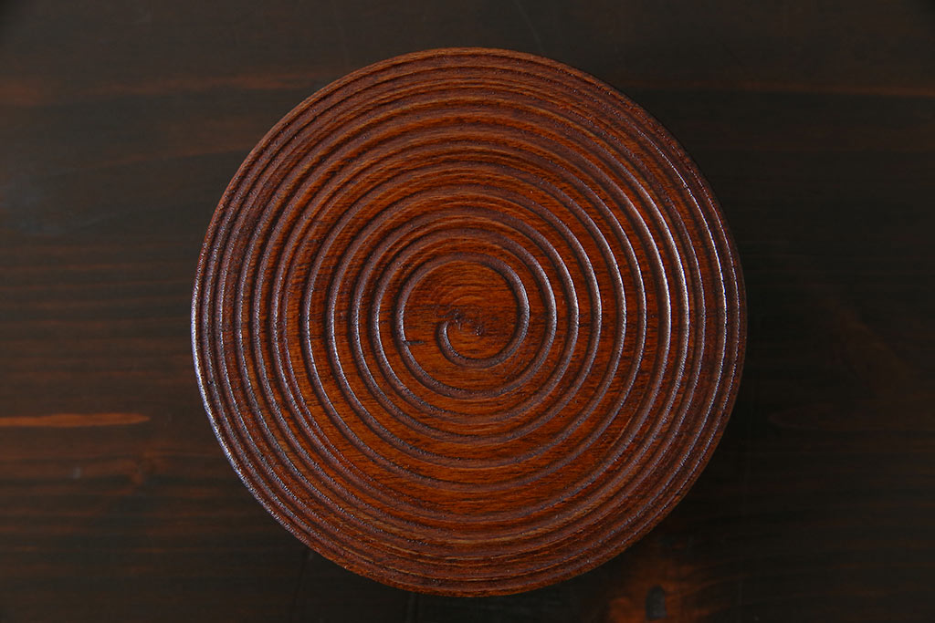 アンティーク雑貨　大正昭和初期　木製漆器　竹をモチーフにした徳利袴4客セット(小物入れ)