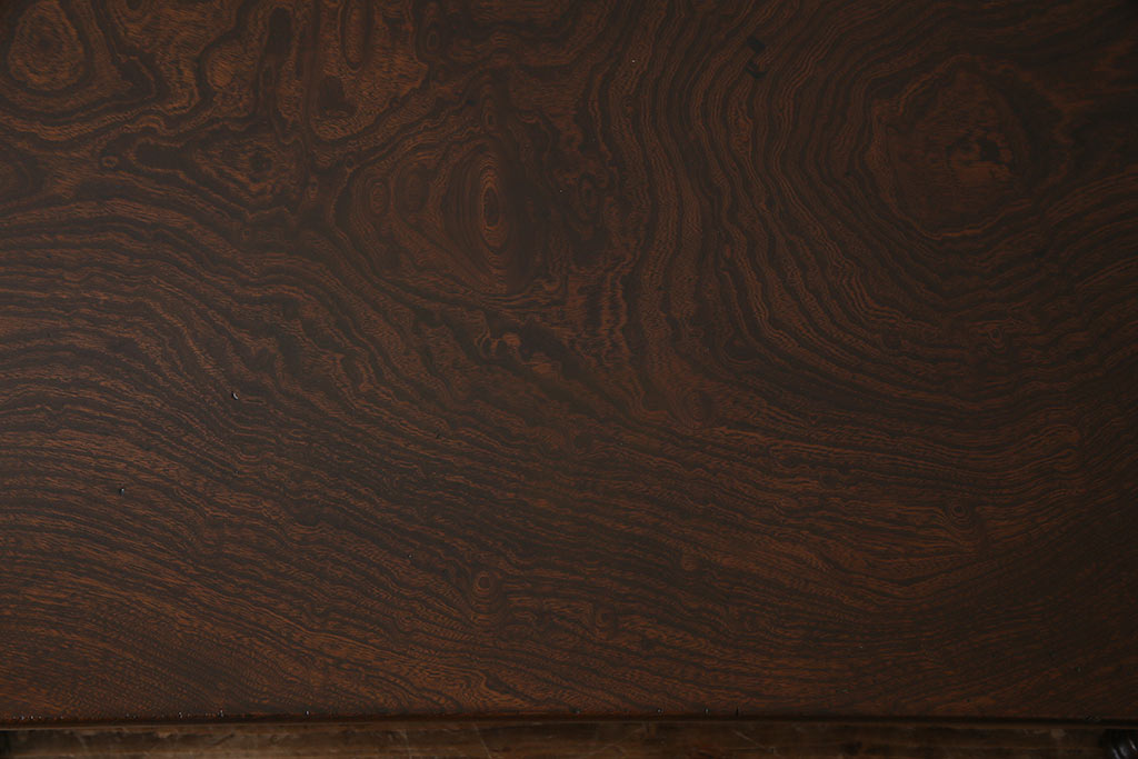 アンティーク家具　和製アンティーク　総ケヤキ材　天板一枚板　上手物　上品な雰囲気漂う文机(センターテーブル、サイドテーブル)