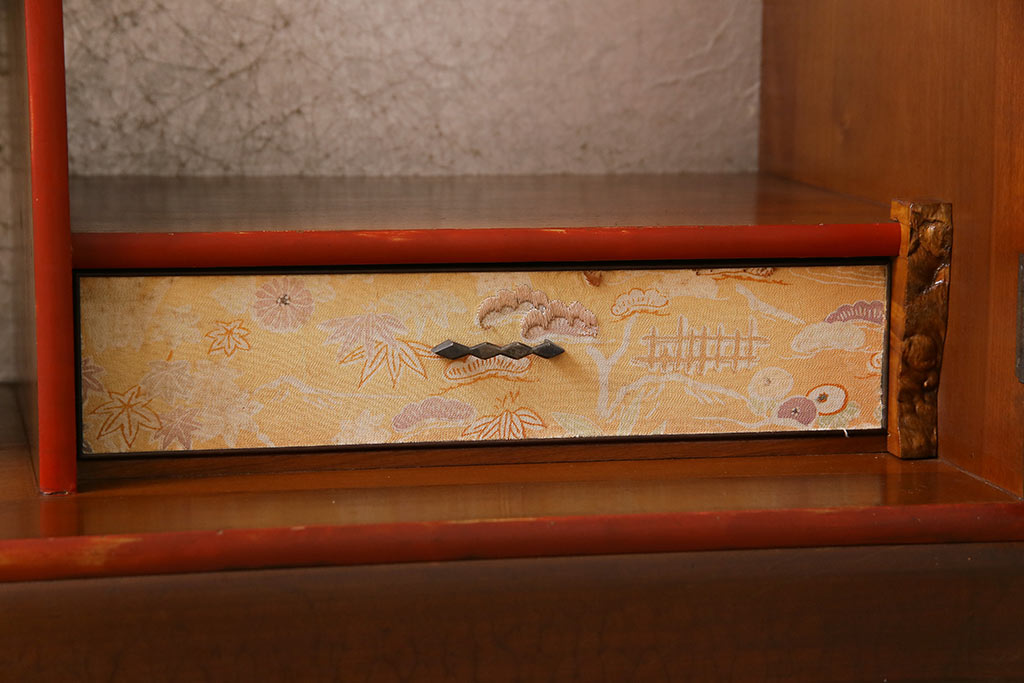 レトロ家具 レトロ 小振り 上品な和の風情を感じられるガラス扉