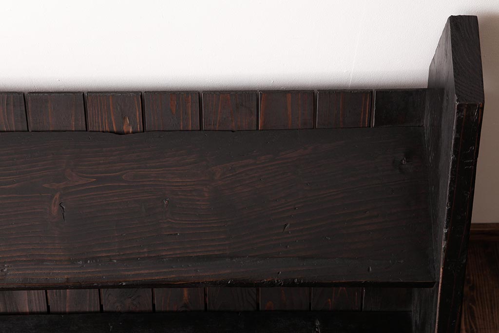 アンティーク家具　和製アンティーク　松材　明治期の階段をリメイクした飾り棚(陳列棚、ディスプレイラック)