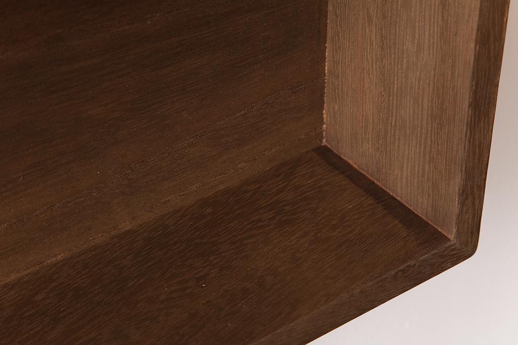 和製アンティーク　リメイク家具　桐材　柔らかな雰囲気を漂わせる壁掛け棚・2段(ウォールシェルフ、飾り棚、ディスプレイラック)(1)