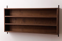 リメイク家具　桐材　柔らかな雰囲気を漂わせるウォールシェルフ・3段(壁掛け収納棚、飾り棚、ディスプレイラック)(3)
