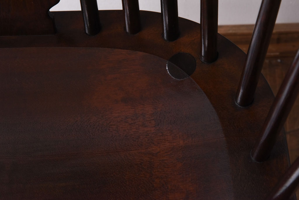 中古美品　松本民芸家具　#44A型　くつろぎの空間づくりにおすすめなウィンザーチェア(アームチェア、椅子、ウインザーチェア)(定価約18万円)(1)