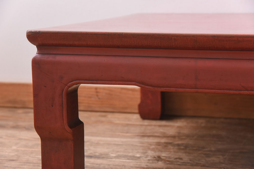 アンティーク家具　和製アンティーク　朱塗り　上品な味わいが楽しめる座卓(センターテーブル、ローテーブル)