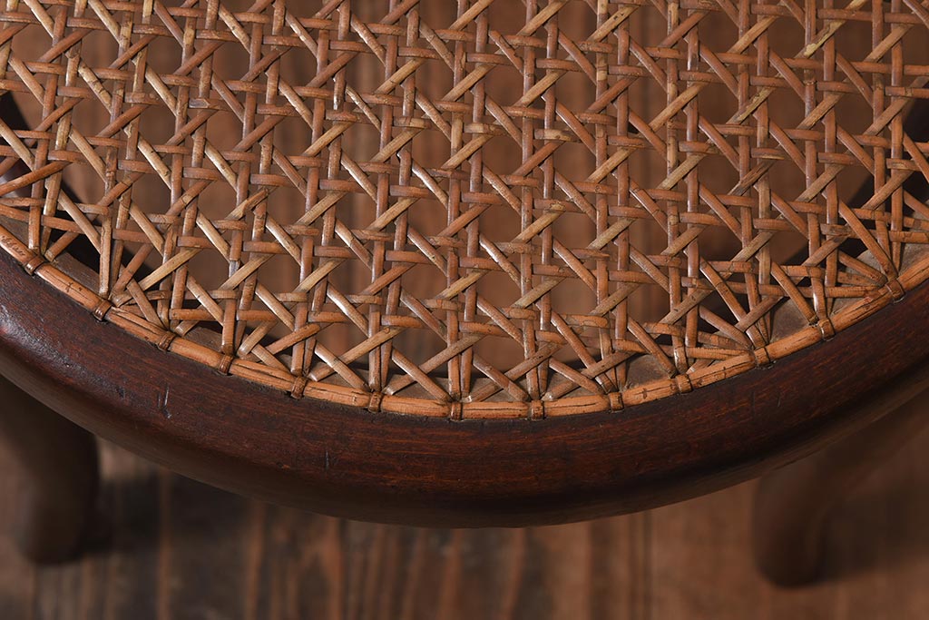 アンティーク家具　イギリスアンティーク　編み座面　ベントウッドバルーンバックチェア(曲げ木、ダブルループ、椅子)
