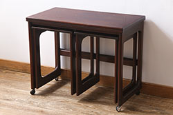 北欧家具 A.H McINTOSH(マッキントッシュ)　多機能なネストテーブル(エクステンションテーブル、サイドテーブル、コーヒーテーブル)