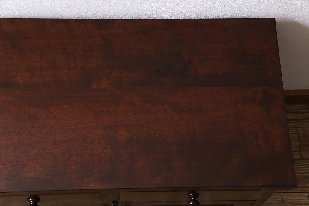 中古美品　松本民芸家具　なめらかな質感のサイドキャビネット(サイドボード、収納棚、チェスト)(1)