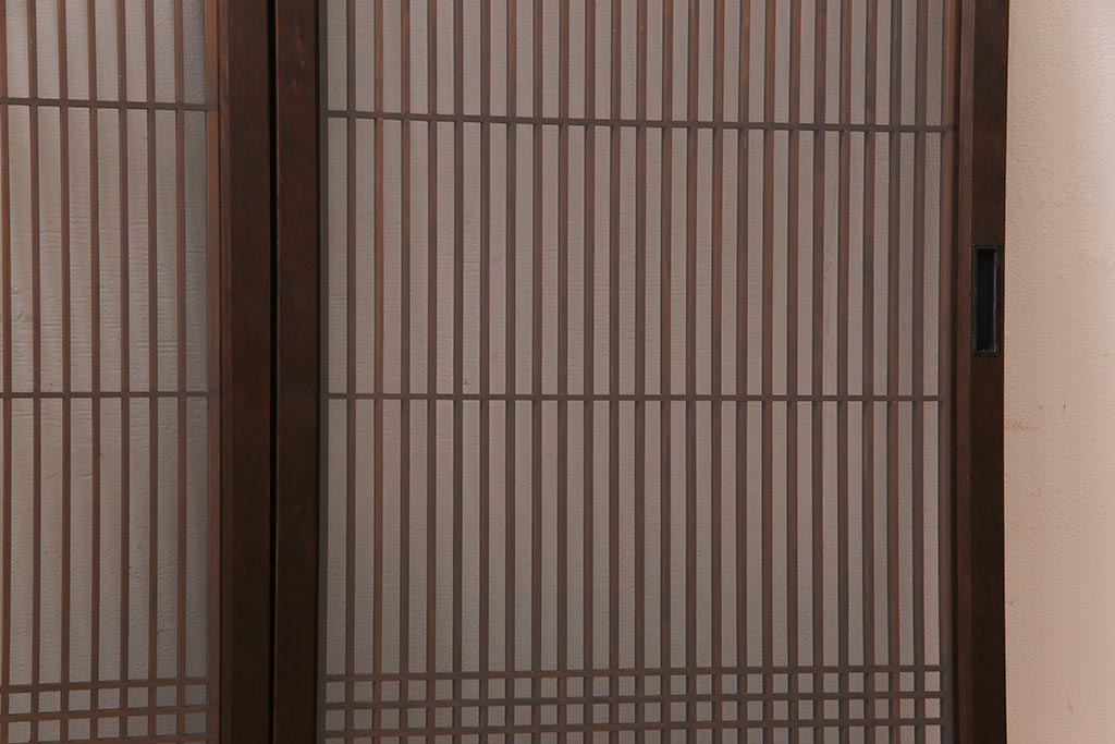 ラフジュ工房オリジナル　リメイク家具　アンティークの書院戸を使った和モダンな戸棚(ガラス戸棚、収納棚、サイドボード、組子)(1)