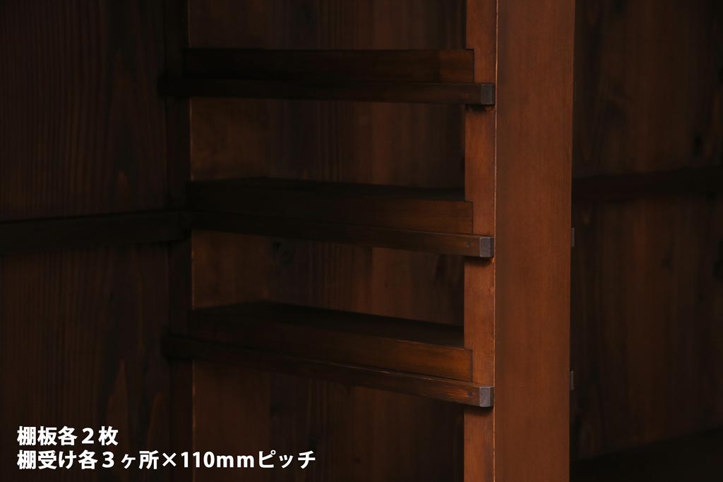 アンティーク家具　和製アンティーク　上手物!六尺　前面総ケヤキ材 美しい杢目を堪能できる箪笥サイドボード(収納箪笥、夜具箪笥、水屋箪笥)