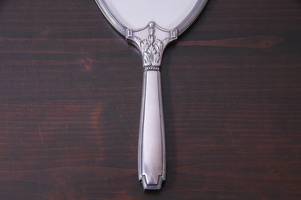 アンティーク雑貨　イギリスアンティーク　シックな佇まいが魅力的なハンドミラー(手鏡)