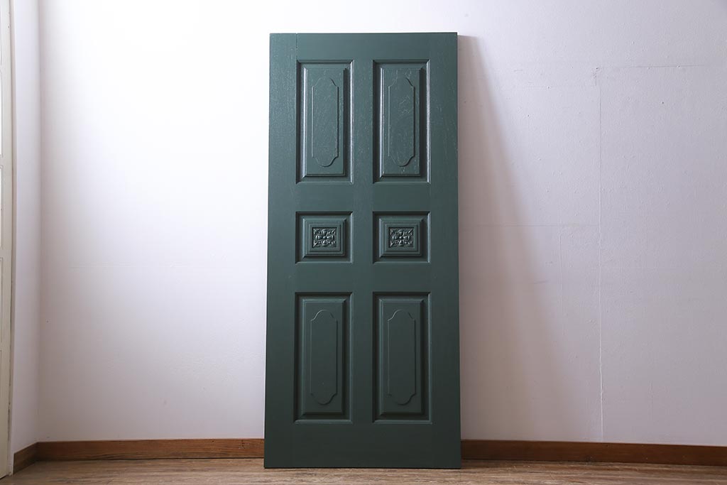 ペイント建具　DIY　花のレリーフがクラシカルなドア(扉、建具)(2)
