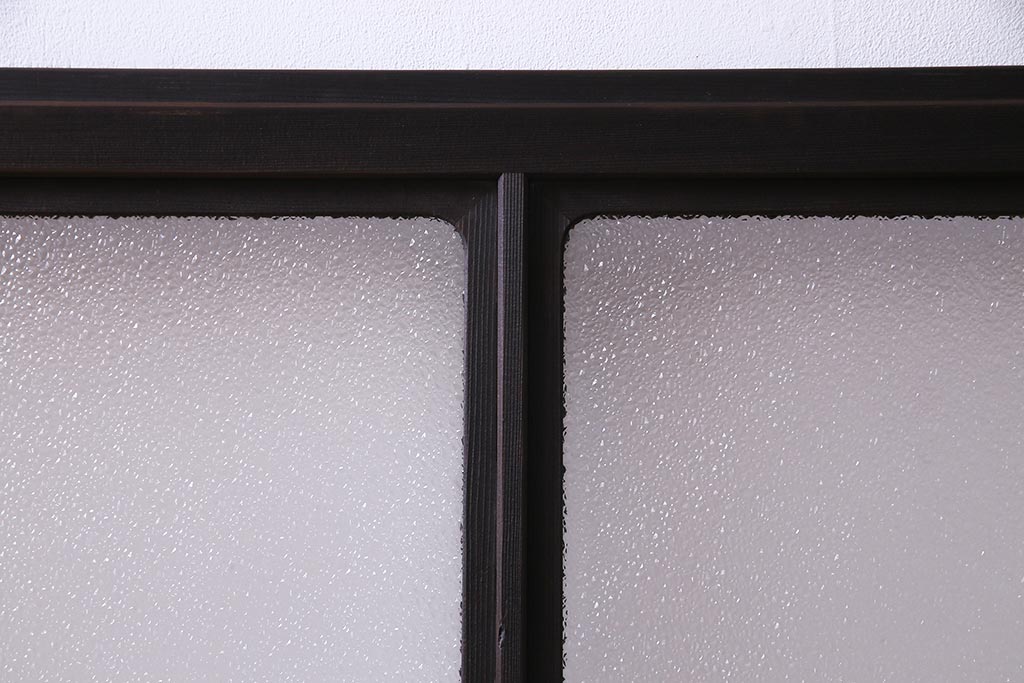 大正ロマン　ダイヤガラス 太めのフレームが存在感を放つモダンなガラス戸(窓、引き戸、建具)2枚組