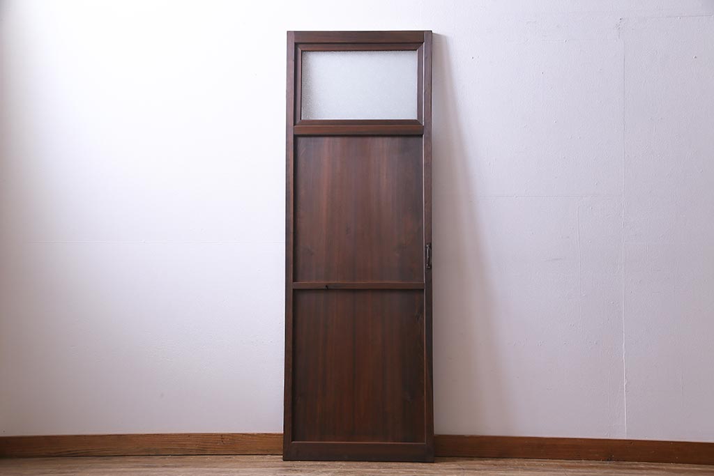 昭和初期　杉柾目材　レトロな雰囲気満点のシンプルで味わい深いドア(扉、建具)