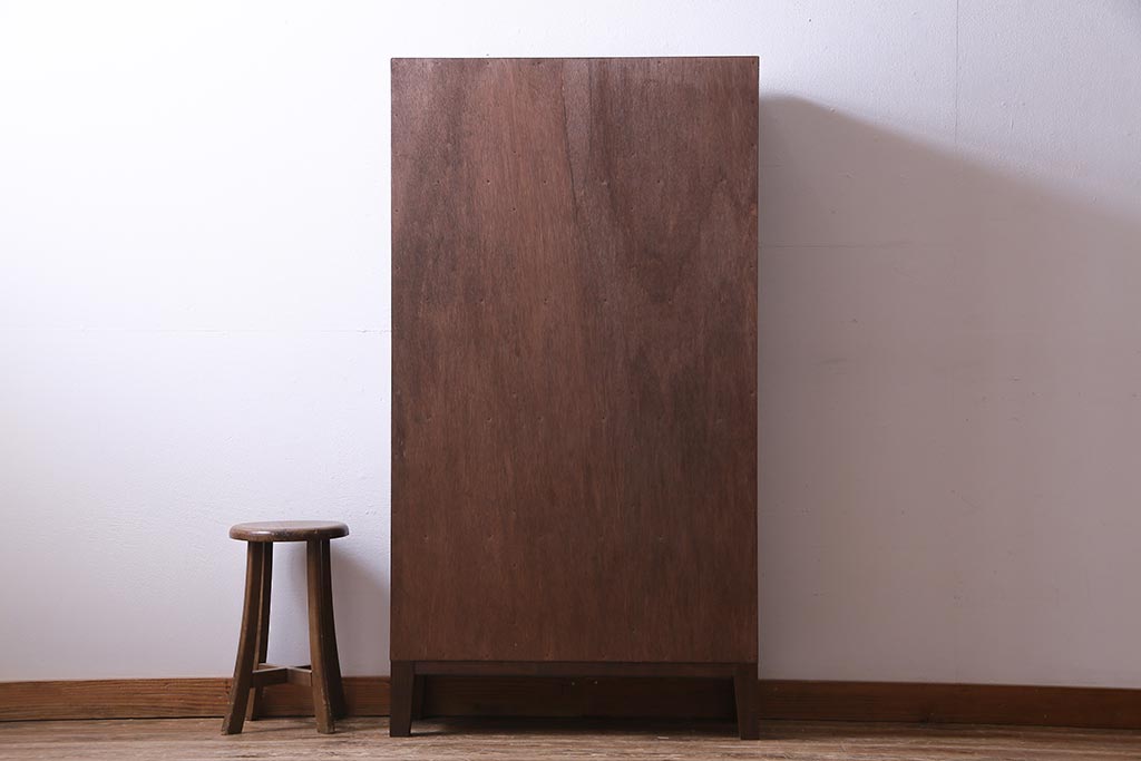 レトロ家具　昭和レトロ　5×3マス　脚付リメイク　正方形のマス目がすっきりとした印象の収納棚(マス目棚、飾り棚、オープンラック)