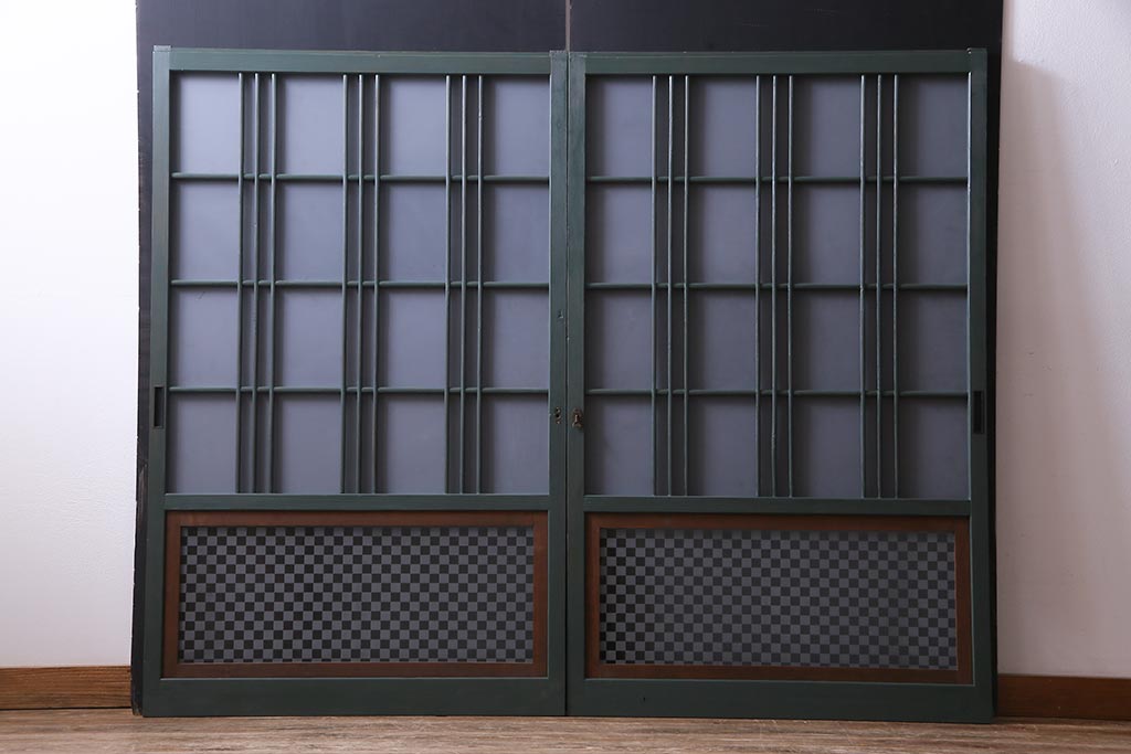 【福袋セール】 ペイント建具 和モダンなデザインの 当店オリジナルガラス入り 建具