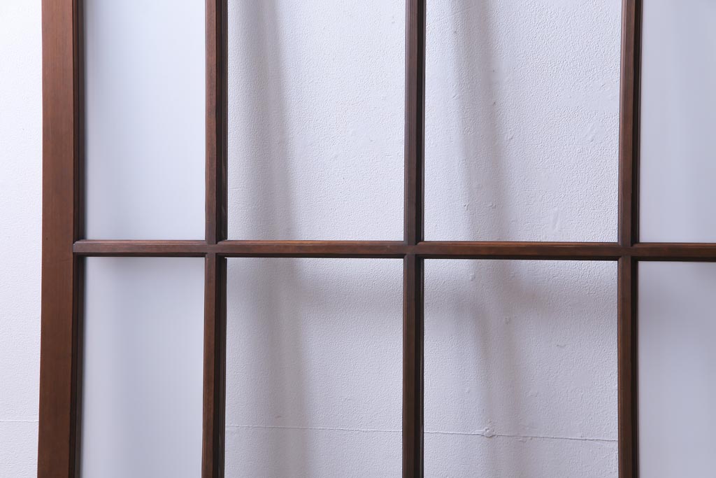 昭和初期　色ガラス入り　レトロモダンな雰囲気がお洒落なガラス戸2枚セット(建具、引き戸)