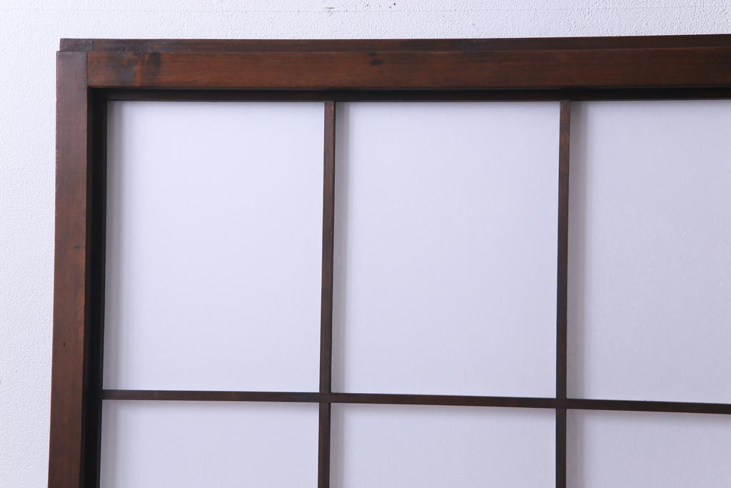 昭和中期 和の風情あふれる佇まいが魅力の摺り上げ雪見障子戸2枚