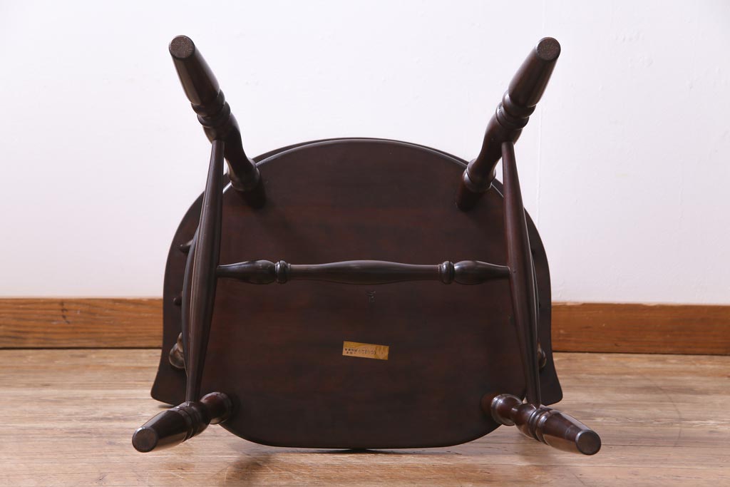 中古　松本民芸家具　ローバックの#91型キャプテンチェア(アームチェア、椅子)(定価約11万円)(3)