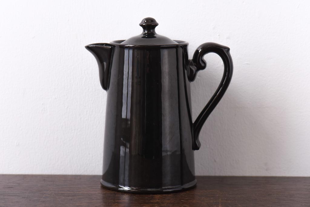 イギリスビンテージ　Gibson & Sons ブラックのおしゃれなポット(洋食器)