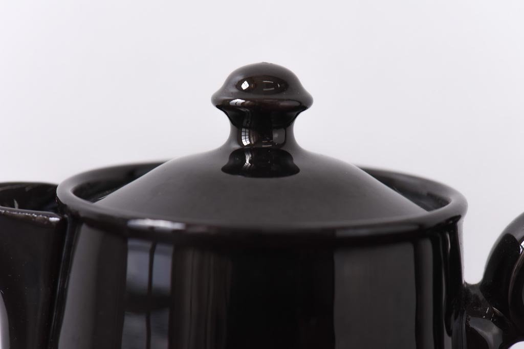 イギリスビンテージ　Gibson & Sons ブラックのおしゃれなポット(洋食器)