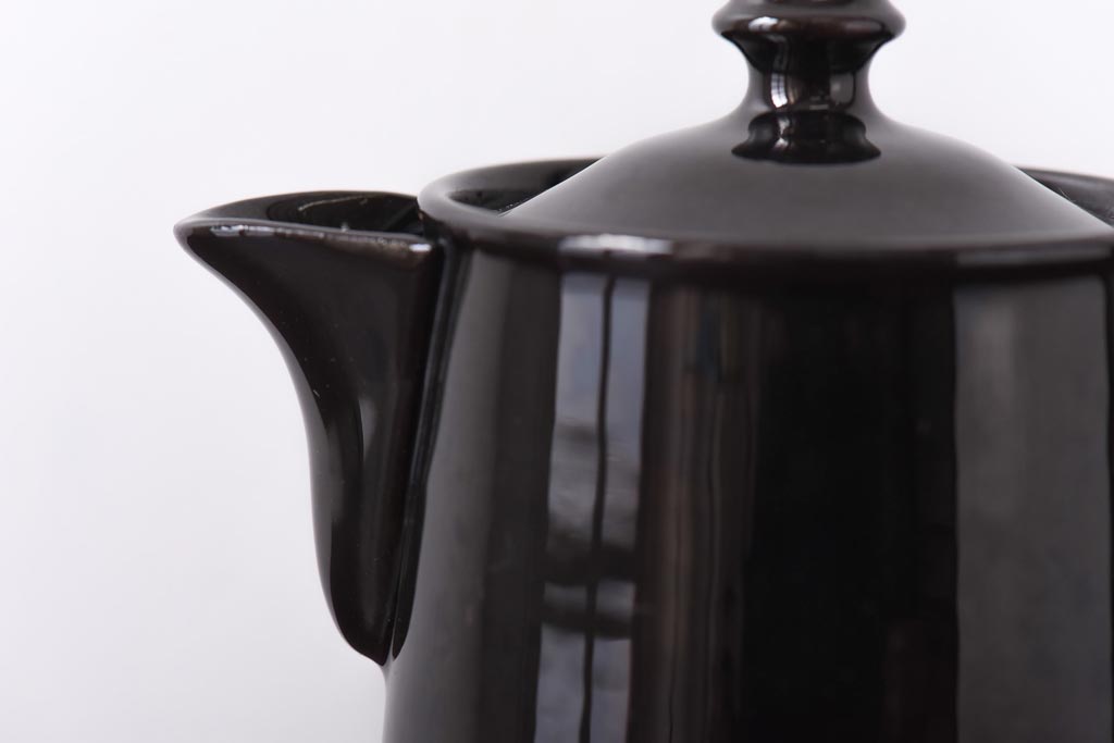イギリスビンテージ　Gibson & Sons ブラックのおしゃれなポット(洋食器)