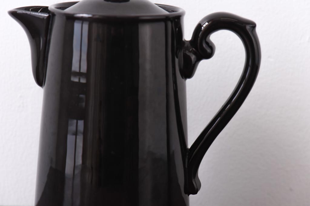 イギリスビンテージ　Gibson & Sons ブラックのおしゃれなポット(洋食器)