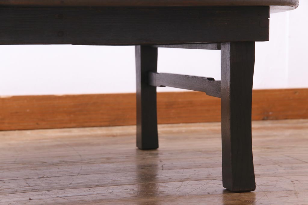 レトロ家具　昭和レトロ　栓材製　懐かしさあふれる佇まいが魅力の丸ちゃぶ台(座卓、ローテーブル)(1)