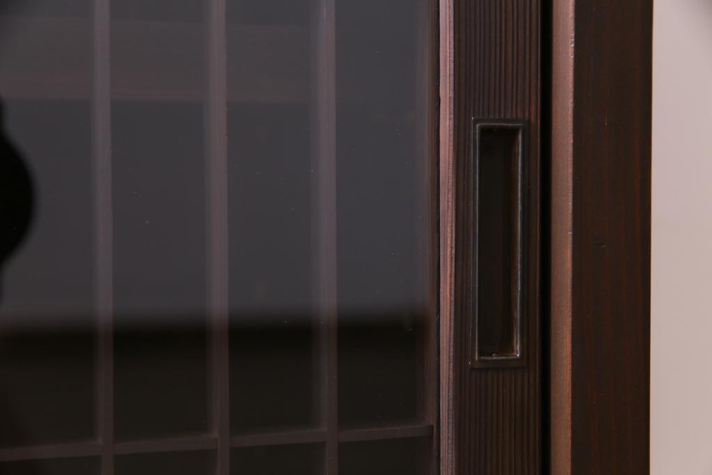 ラフジュ工房オリジナル　リメイク家具　アンティークの書院戸を使った戸棚(ガラス戸棚、収納棚、サイドボード)