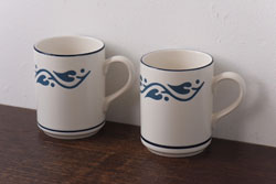 イギリスビンテージ　HORNSEA(ホーンジー)　LOIRE(ロアール)　マグカップ2個セット(コーヒーカップ)(2)
