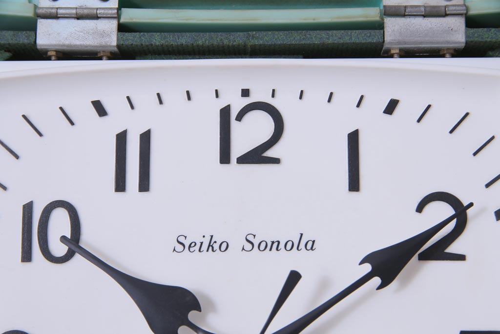 アンティーク雑貨　リメイク(内部新品交換済)　Seiko Sonola(セイコー・ソノーラ)　レトロポップな柱時計(振り子時計、壁掛け時計)
