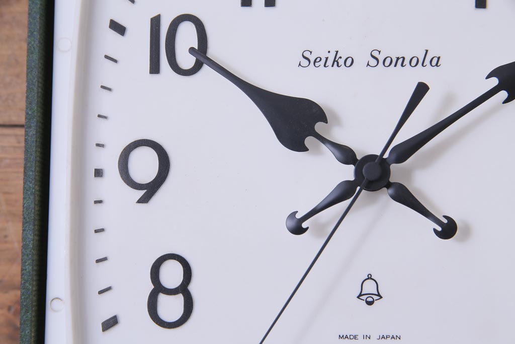 アンティーク雑貨　リメイク(内部新品交換済)　Seiko Sonola(セイコー・ソノーラ)　レトロポップな柱時計(振り子時計、壁掛け時計)
