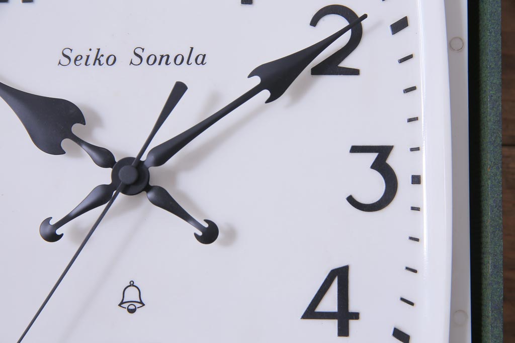アンティーク雑貨　リメイク(内部新品交換済)　Seiko Sonola(セイコー・ソノーラ)　レトロポップな柱時計(振り子時計、壁掛け時計)